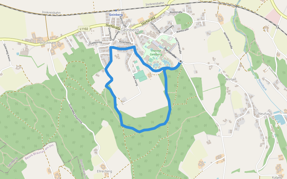 Innviertel Runde walking route map in Geinberg