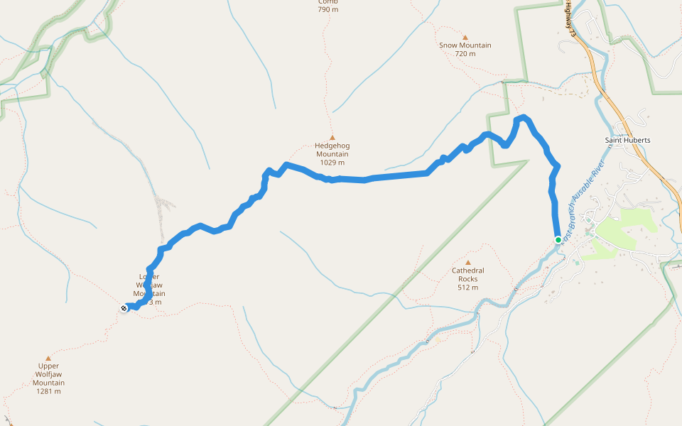 W.A. White Trail walking route map in Saint Huberts
