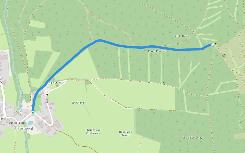 Liaison walking route map in Trois-Ponts