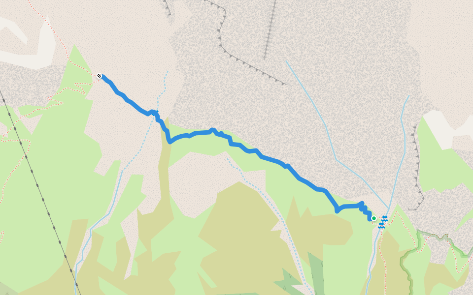 Pflerscher Höhenweg - Alta Via di Fleres walking route map in Fleres di Dentro