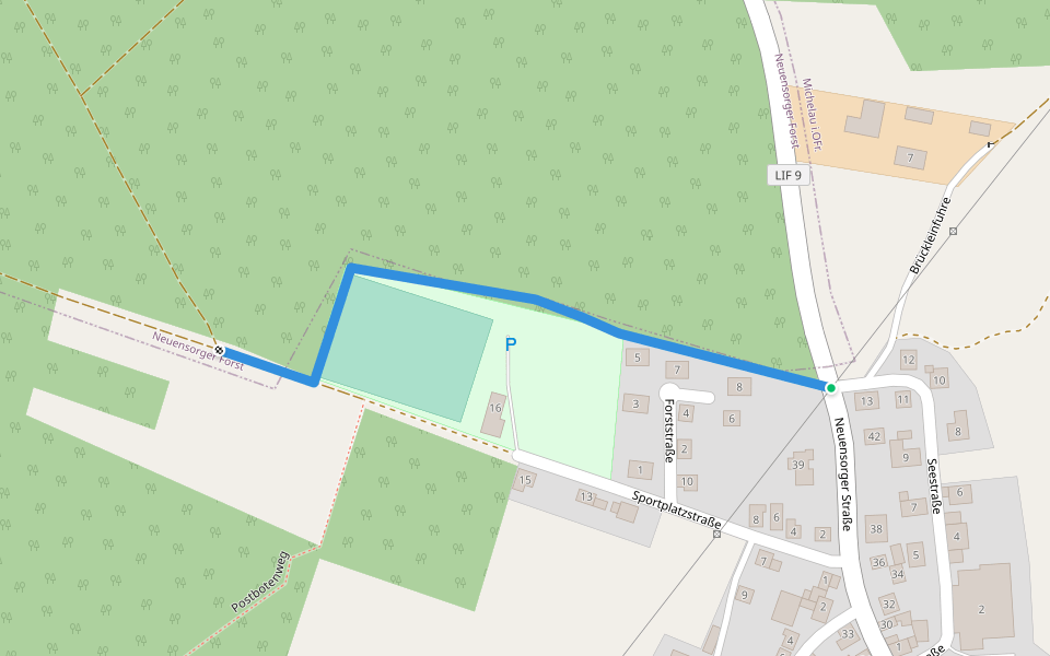 Verbindungsweg Aßlitzweg - Neuenseer Weg walking route map in Michelau in Oberfranken