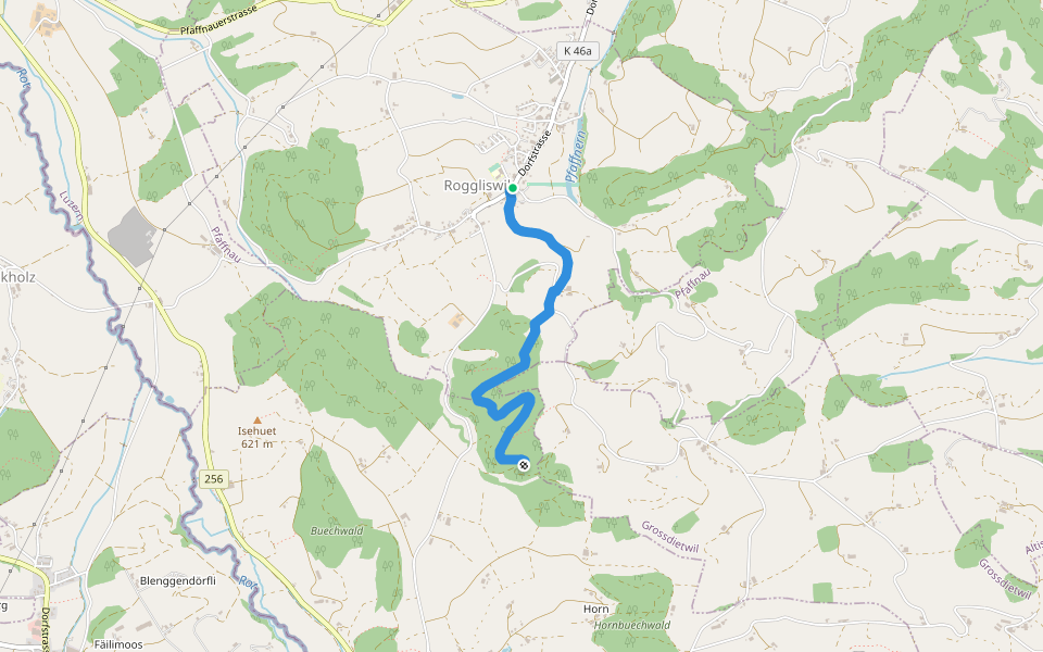 Roggliswil - Stempechwald walking route map in Roggliswil