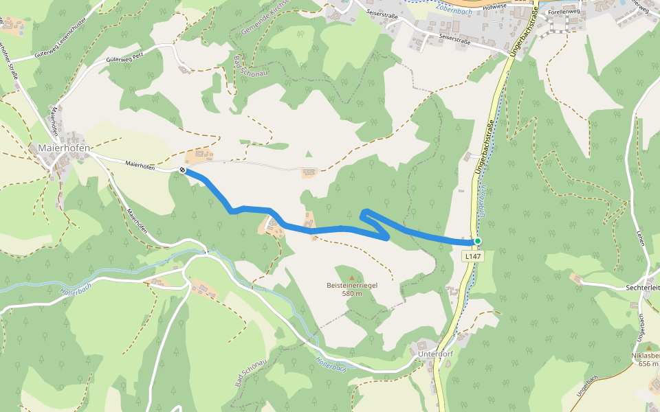 Ungerbach - Maierhöfen walking route map in Kirchschlag in der Buckligen Welt