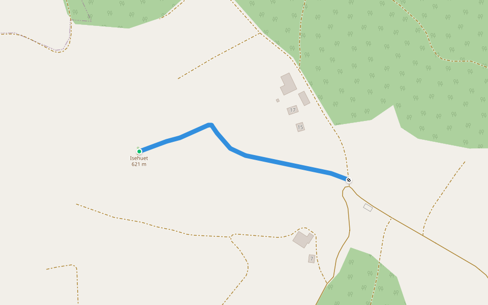 Aussichtspunkt Isehuet walking route map in Altbüron