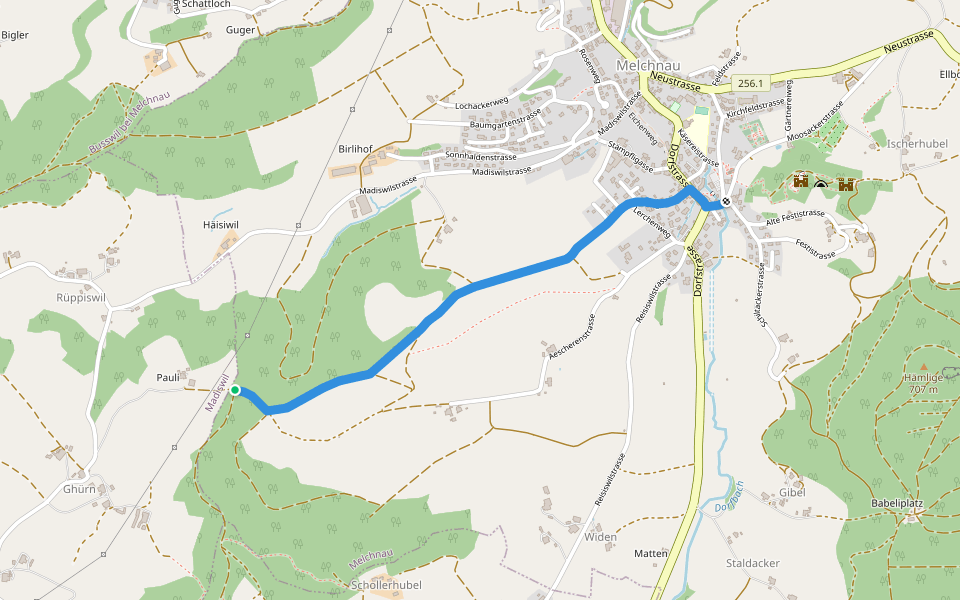 Rastplatz Pauli - Melchnau walking route map in Madiswil