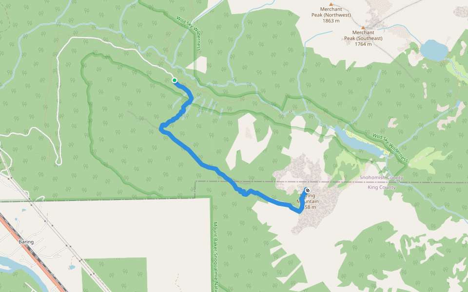 Baring Mountain Trail Hiking Gold Bar, Washington Pacer