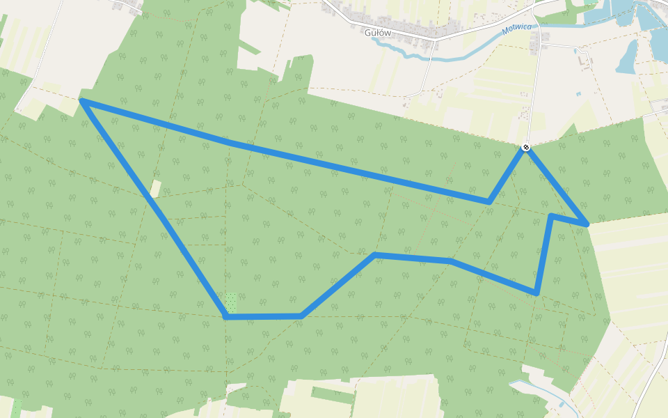 Szybka Dziesiątka walking route map in Gułów