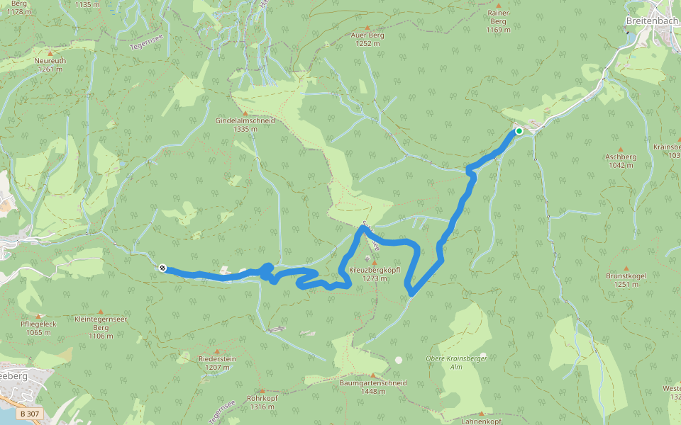 Wanderweg 685 - Bayrische Voralpen walking route map in Schliersee