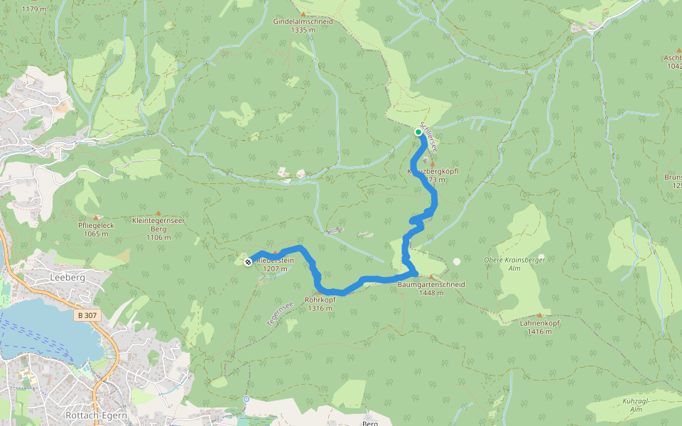 Wanderweg 686 - Bayrische Voralpen walking route map in Tegernsee