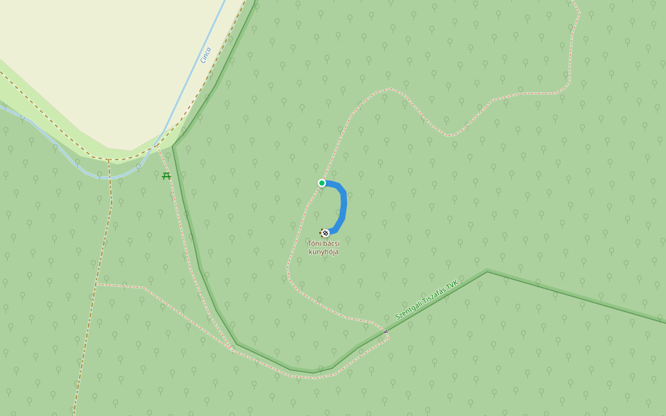 P▲ walking route map in Szentgál