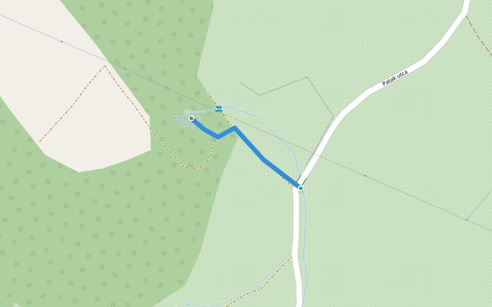 Z● (Kisnádasdi-forrás) walking route map in Pécsvárad