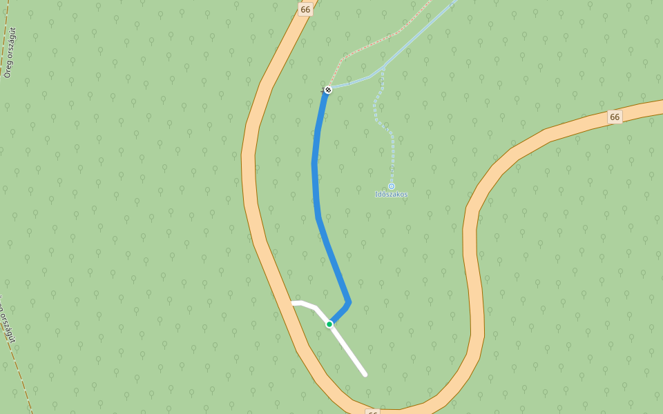 K● (Körtvélyesi-forrás) walking route map in Mánfa