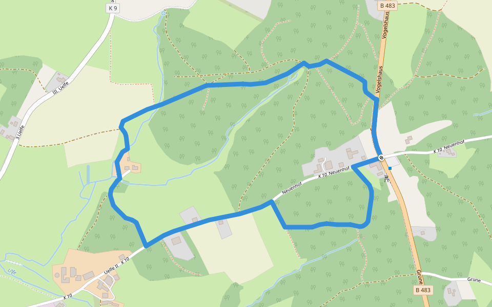 Neuenhof-Rundweg-A1 walking route map in Radevormwald