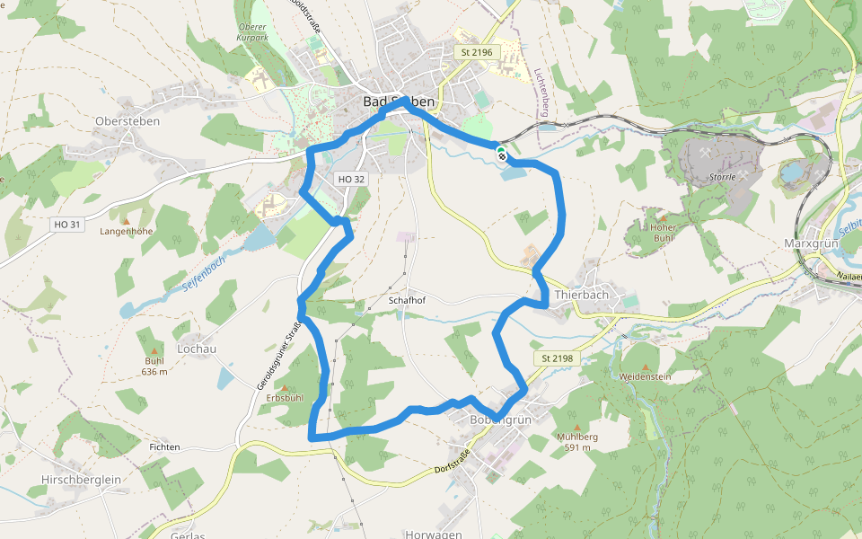 Geotop-Weg US 43 walking route map in Bad Steben
