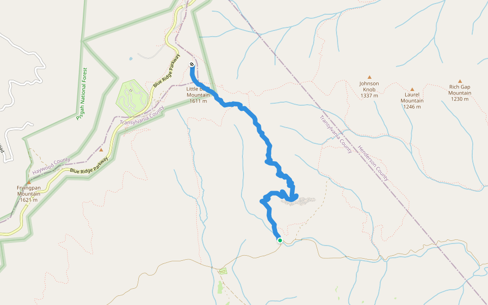 Pilot Rock Trail Hiking Canton, North Carolina Pacer