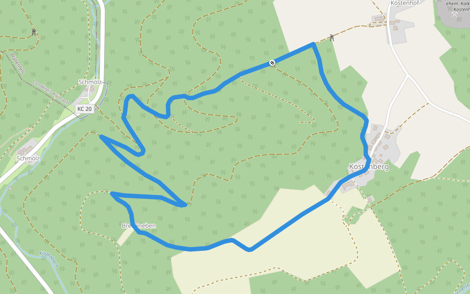 Güldenstein-Weg DÖ 53 walking route map in Presseck