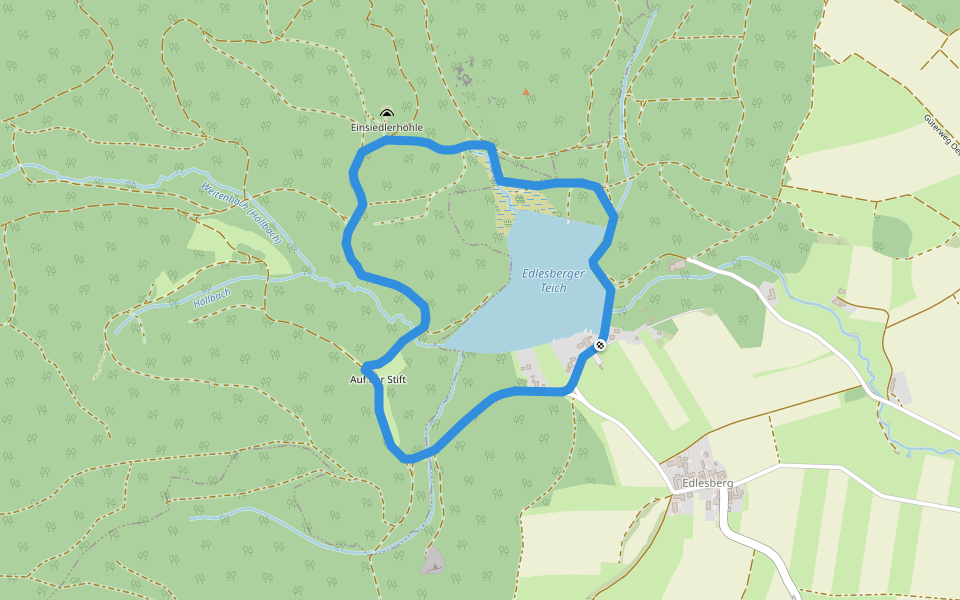 See- Wald-Rundweg walking route map in Edlesberg