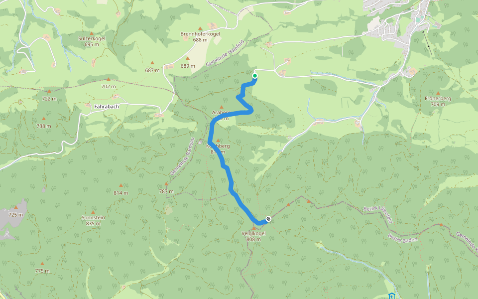 Kaumberg Markt - Araburg- Veiglkogel walking route map in Gegend Egg