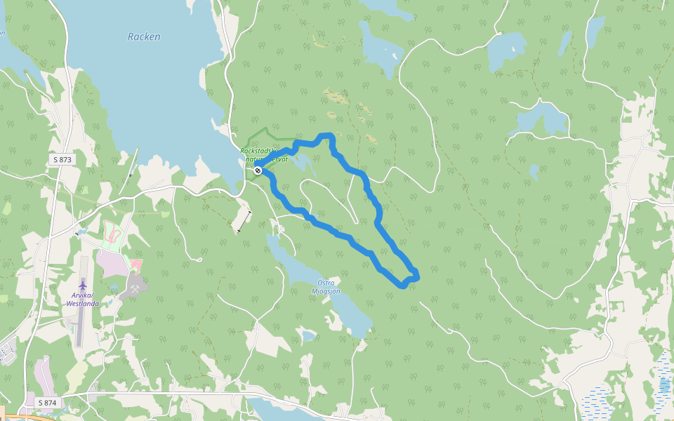 Djupdalsleden walking route map in Arvika