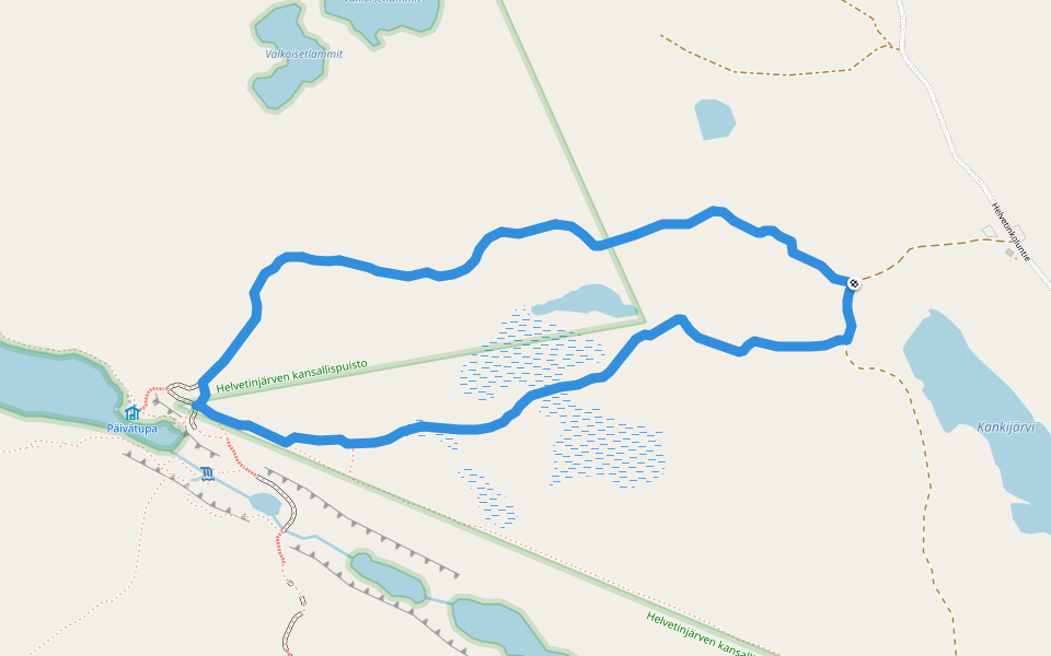 Helvetistä itään walking route map in Ruovesi