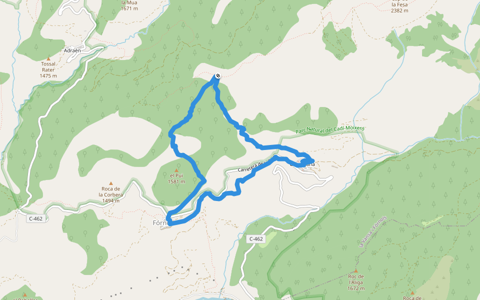 PR-C 226 Cornellana walking route map in Cornellana