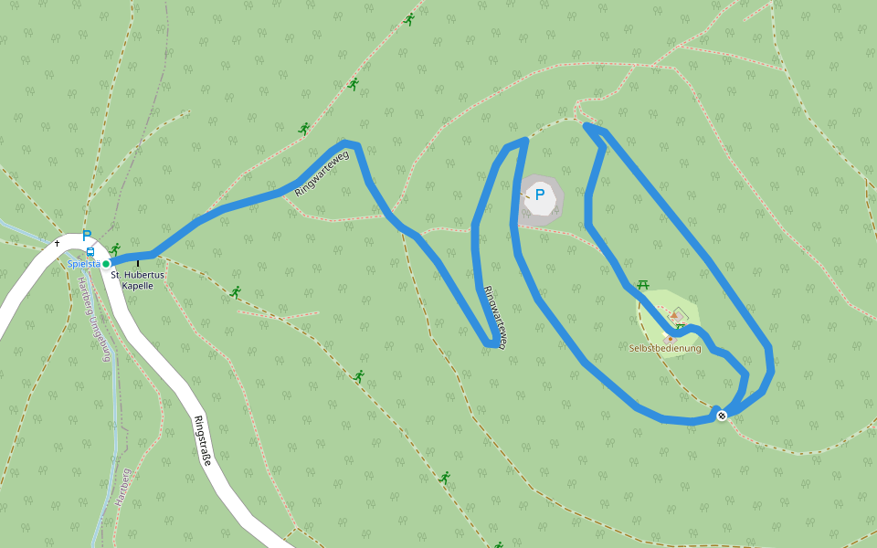 Römer Kelten Sagenweg walking route map in Hartberg