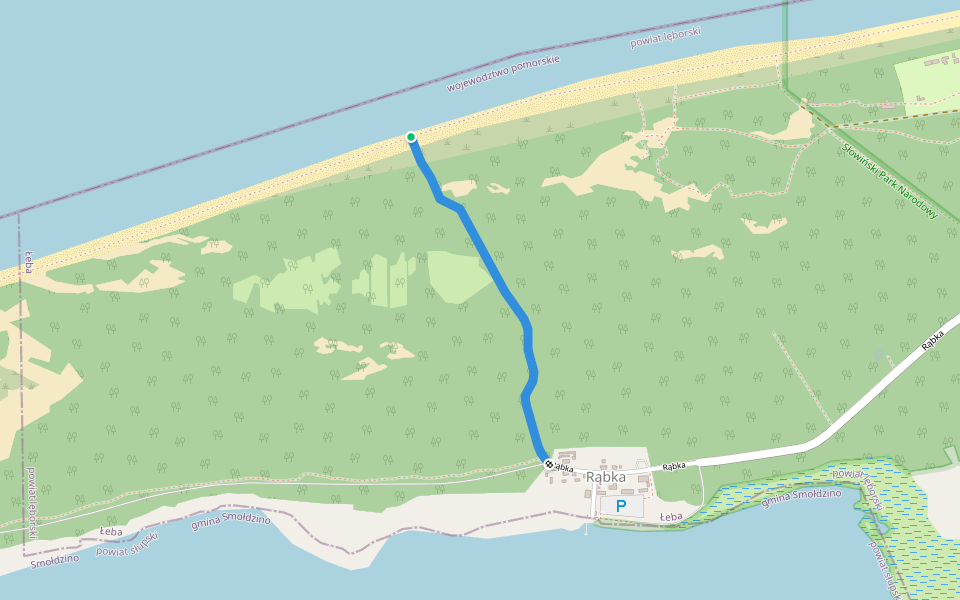 Szlak czarny walking route map in Łeba