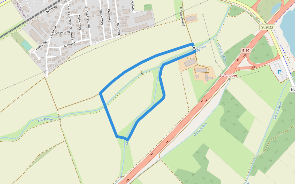 Gewässererlebnispfad walking route map in Neu-Ulm