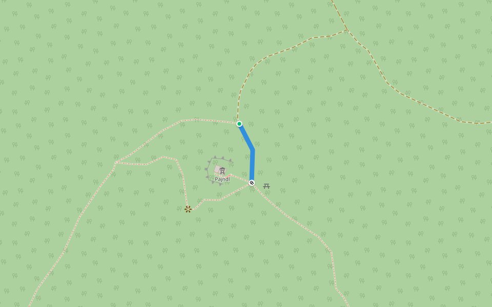 [Ž] odbočka rozhledna Tisový vrch walking route map in Nejdek