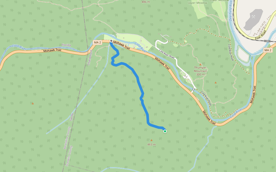 Totem Trail walking route map in Charlemont