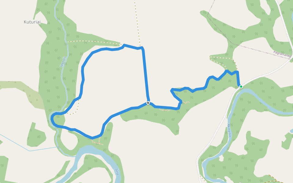 Molotovo gynybinės linijos įtvirtinimų takas walking route map in Šereitlaukis