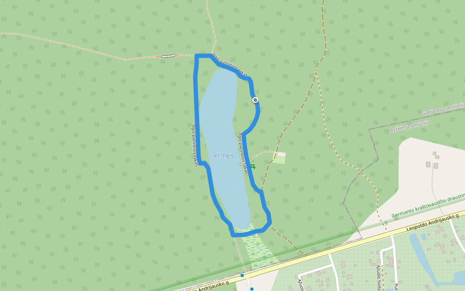 Ilgio ežero pažintinis takas walking route map in Siraičiai