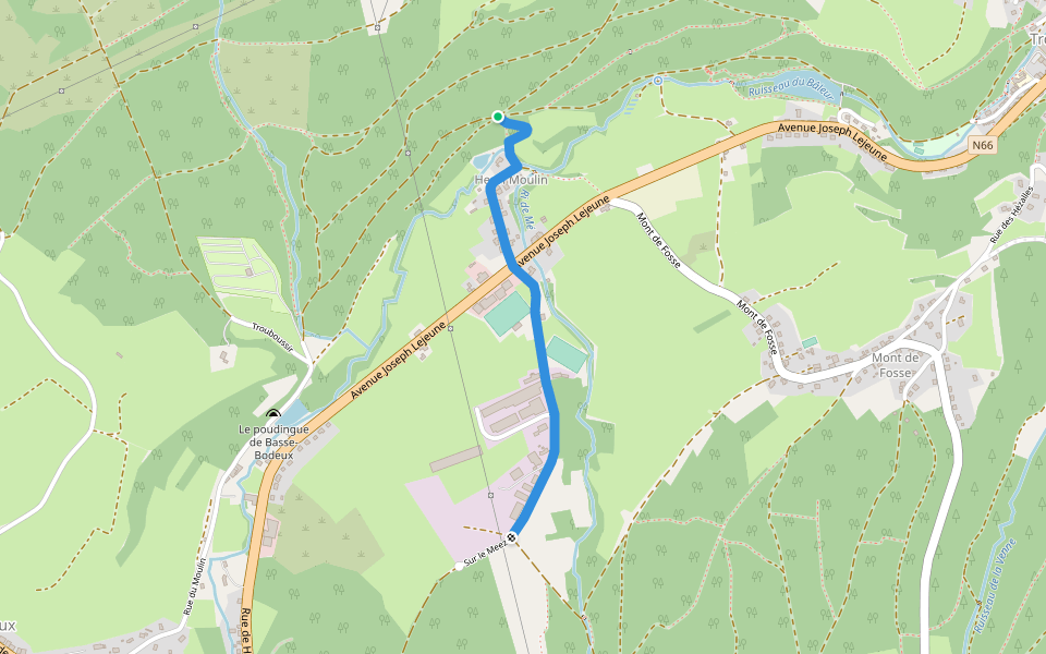 Liaison walking route map in Trois-Ponts