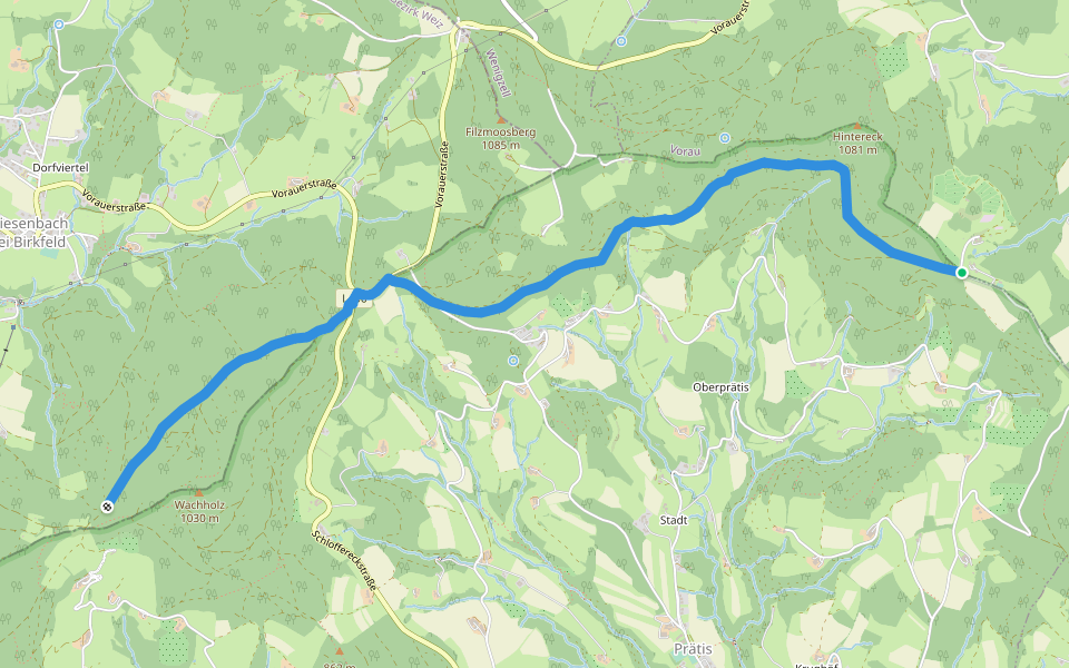 Wanderweg 10 walking route map in Schachen bei Vorau