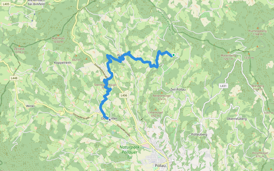 Wanderweg 4 walking route map in Innere Zeil