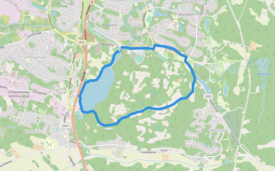 Luontopolku walking route map in Kankaanpää