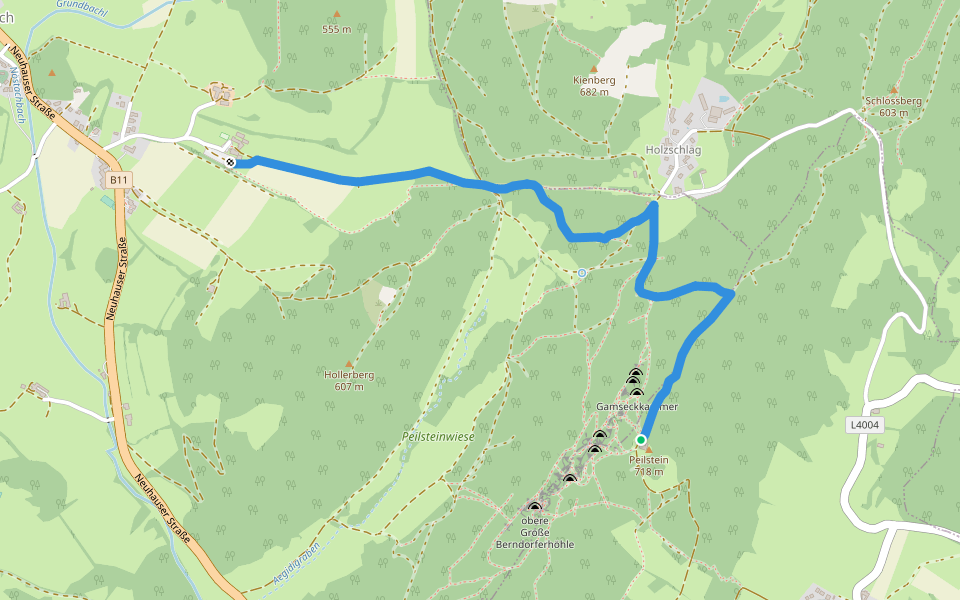 Erlebnisweg Peilstein (Peilsteinhaus - Mostheuriger Karner) walking route map in Schwarzensee