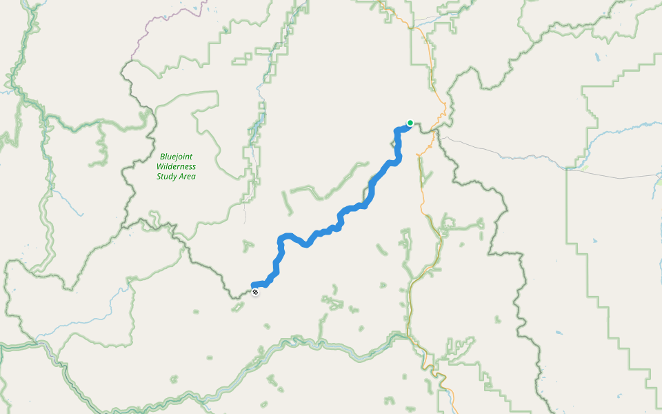 Divide Trail walking route map in Gibbonsville