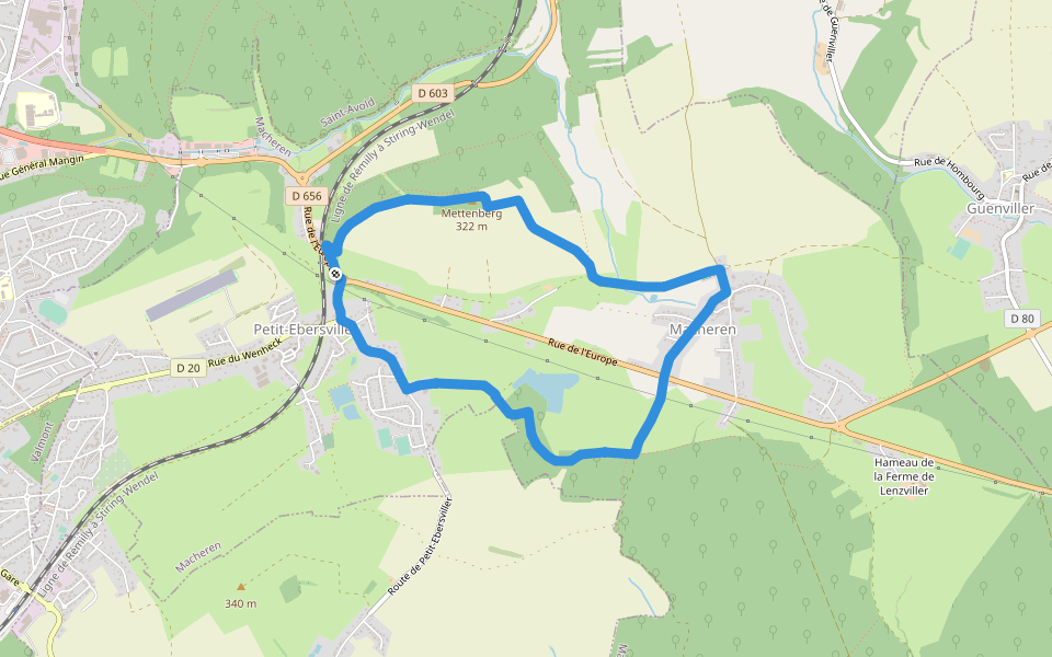 Circuit de Catherine Schilling walking route map in Macheren