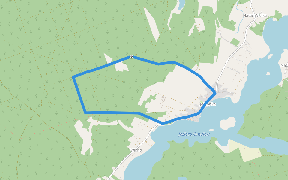 Szlak spacerowy Jabłonka walking route map in Jabłonka