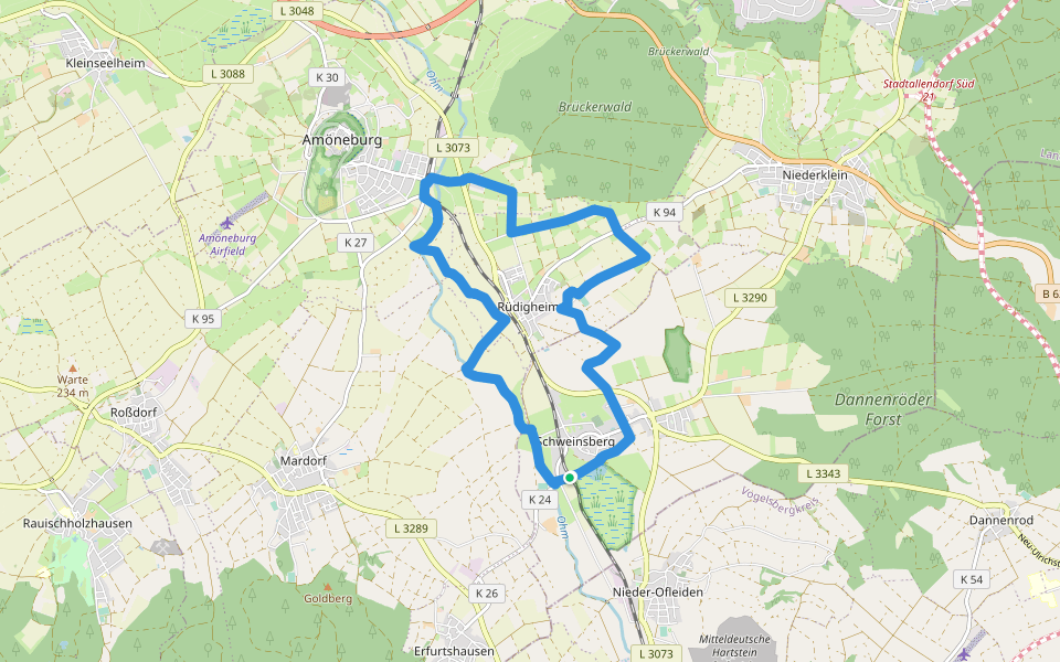 Geotour Kreuz & Quer walking route map in Stadtallendorf