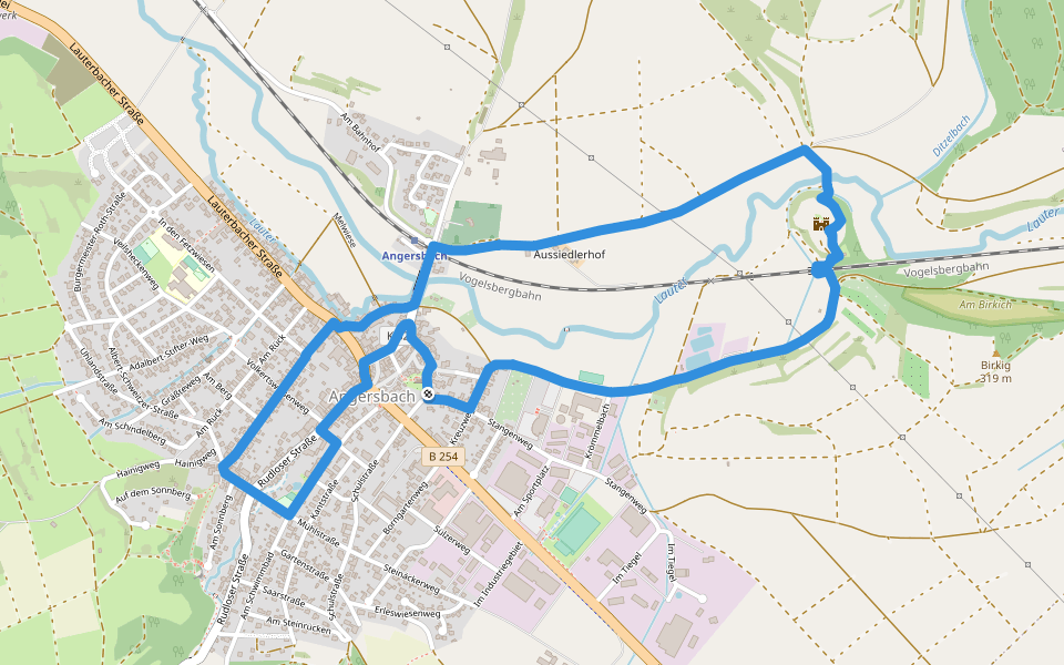 Historischer Rundweg Wartenberg walking route map in Wartenberg
