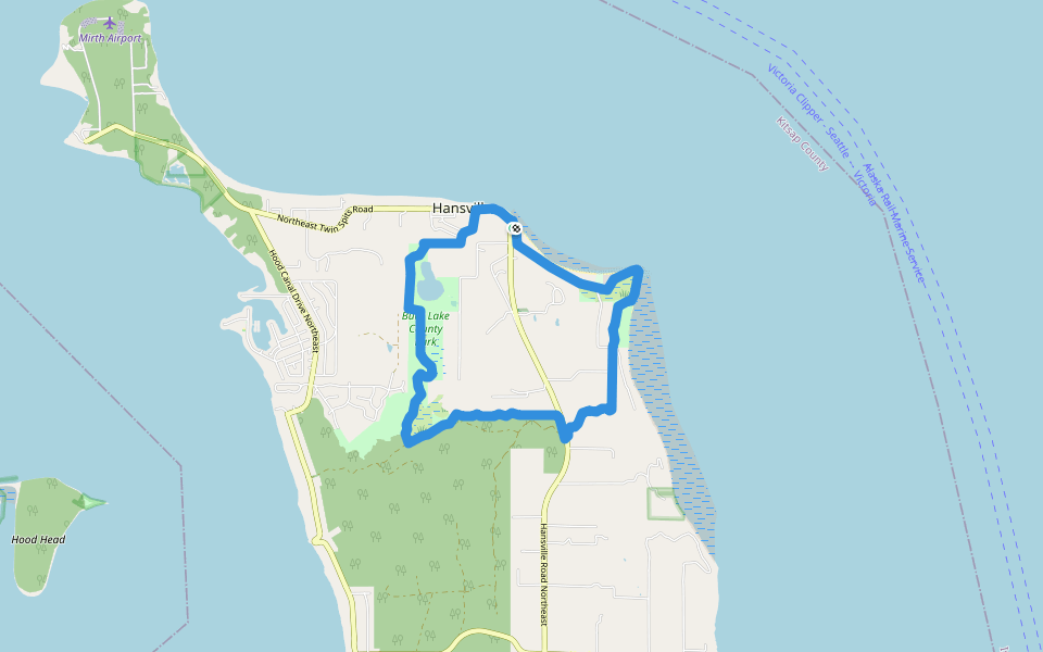 Hansville Greenway Point No Point Loop walking route map in Hansville