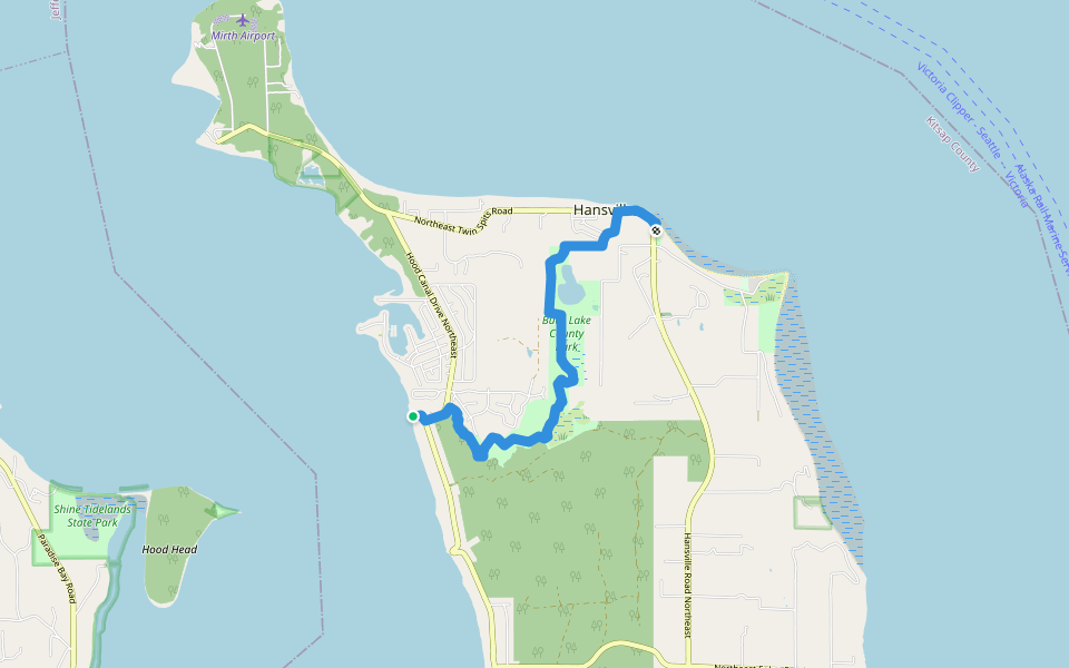 Sid Knutson Puget Sound to Hood Canal Trail in Washington | Walking Map