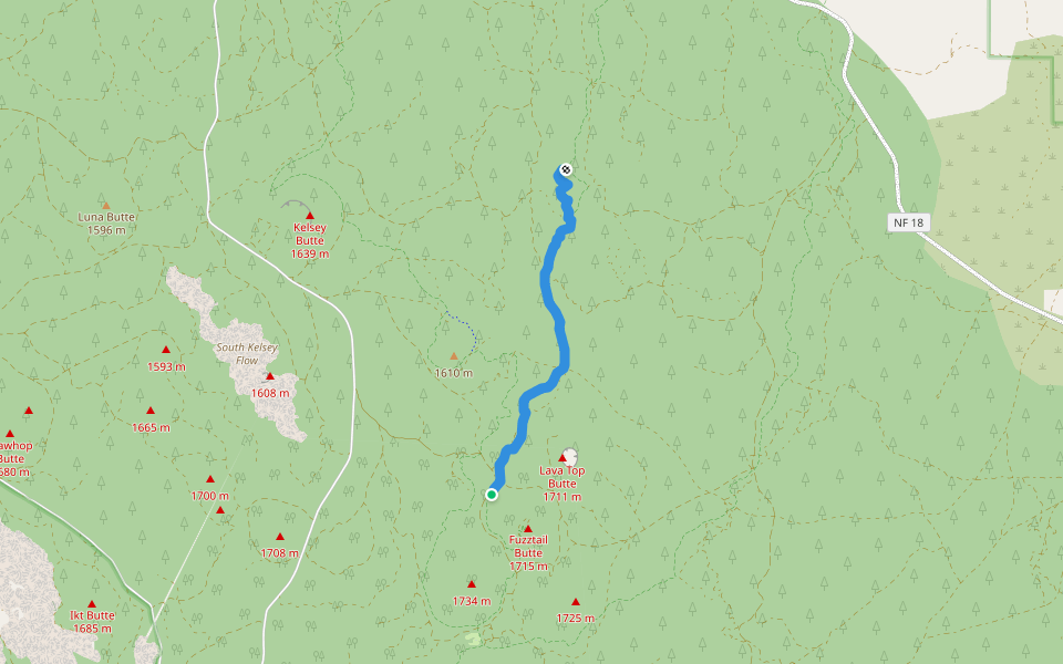 Coyote Loop Tech walking route map in La Pine