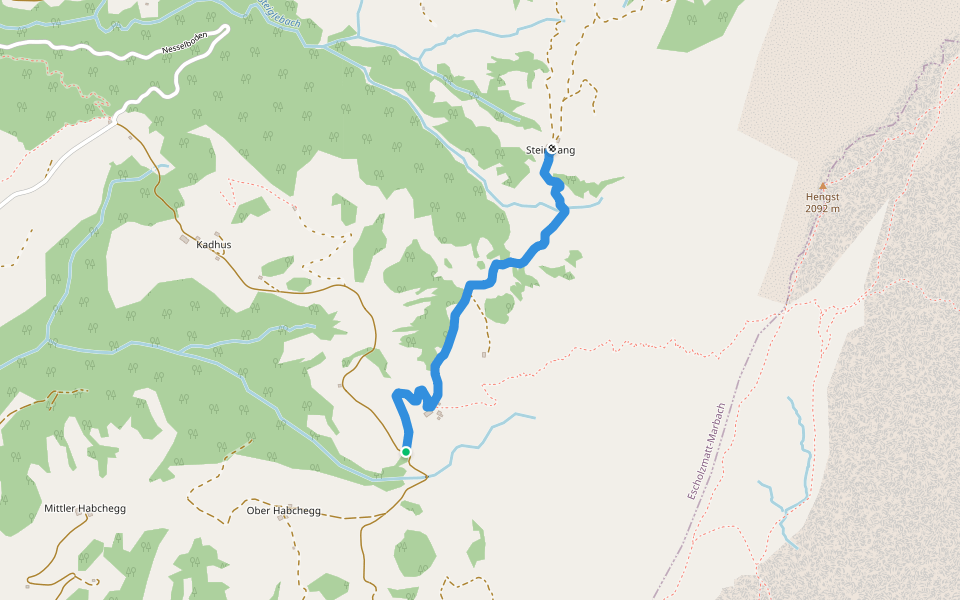 Imbrig - Steinwang walking route map in Escholzmatt-Marbach