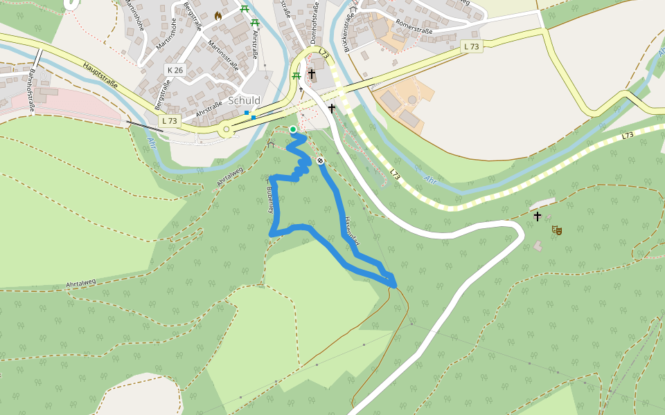 Schuld Rundweg 8 walking route map in Schuld