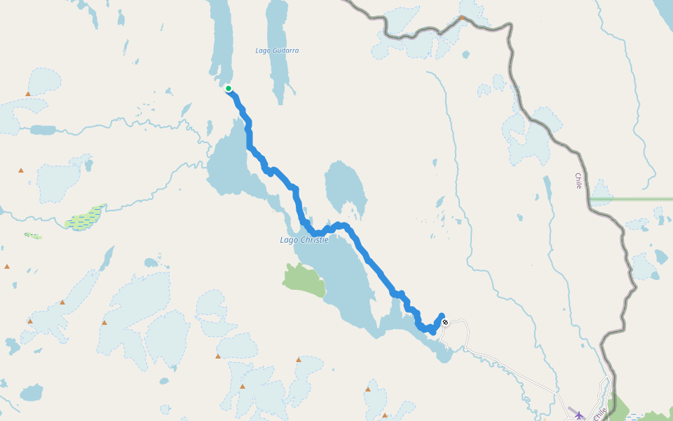 Tramo 5: Lago Christie walking route map in Cartagena