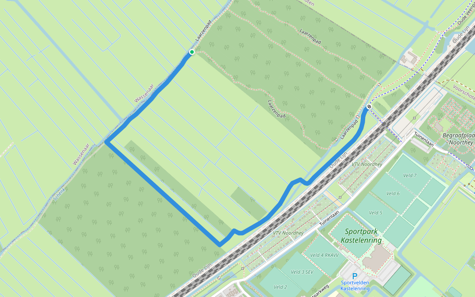 Laarzenpad walking route map in Leidschendam