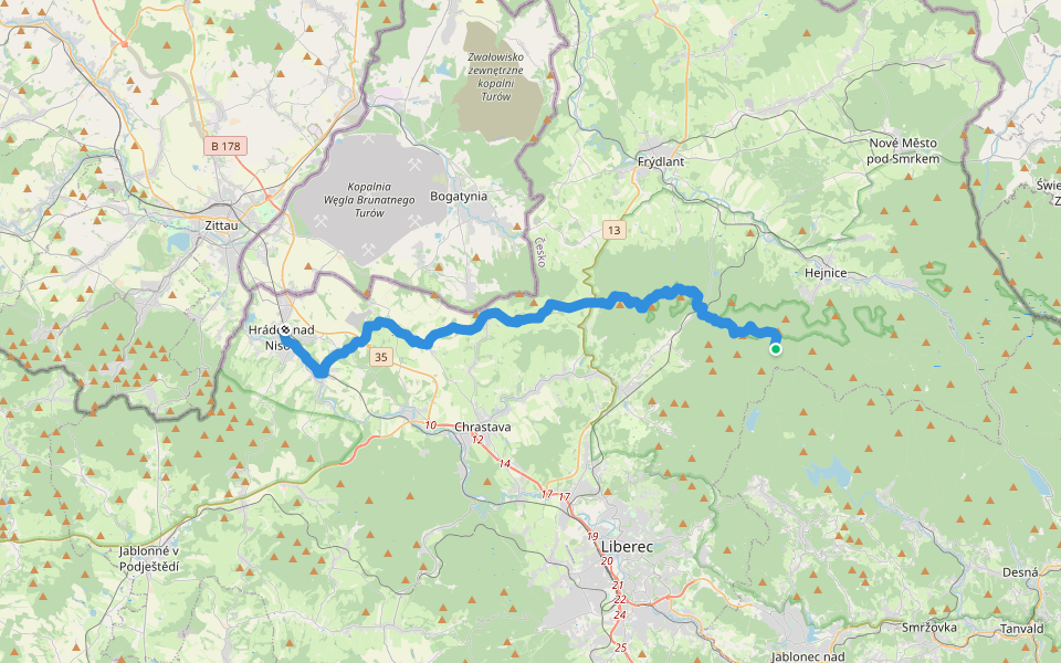 [Z] Bílá kuchyně - Hrádek nad Nisou walking route map in Raspenava